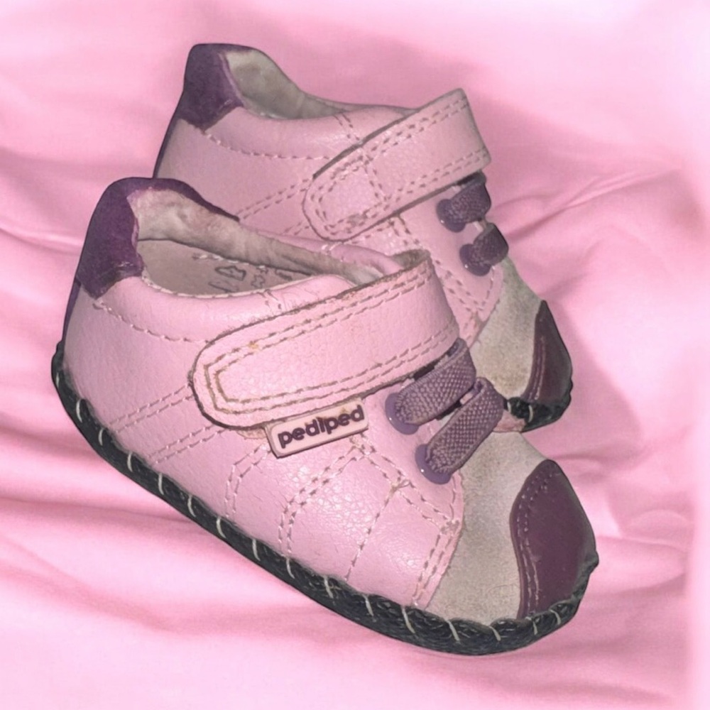 PEDIPED JAKE ASTOR baby girl’s suede soft sole shoes size 0-6 months 2.5 3 3.5